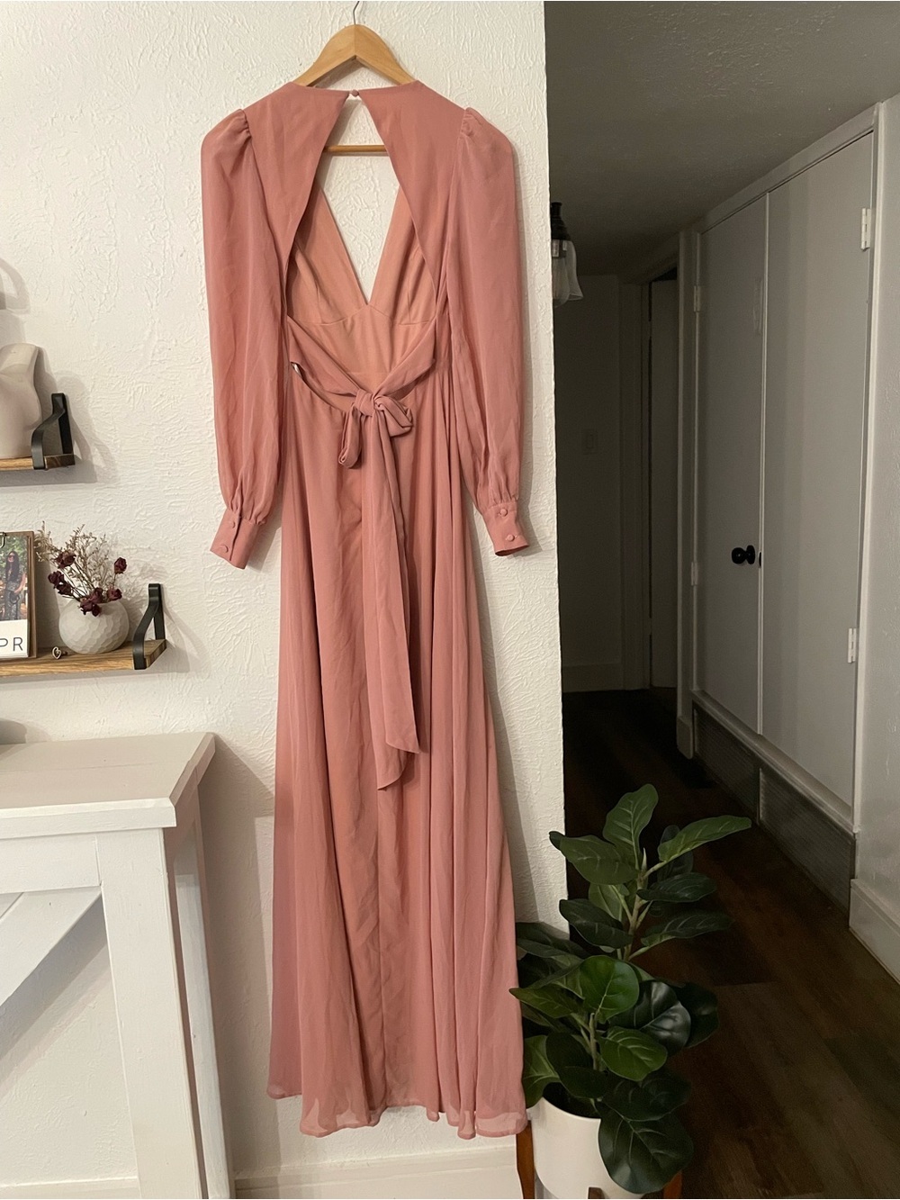 Lulus Talk About Divine Blush
Long Sleeve Backless Maxi Dress Pink Size XS - Picture 3 of 8
